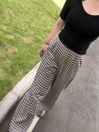 #早秋穿搭 #复古穿搭 #格子裤#显高显瘦显腿长 #谁穿谁好看系列