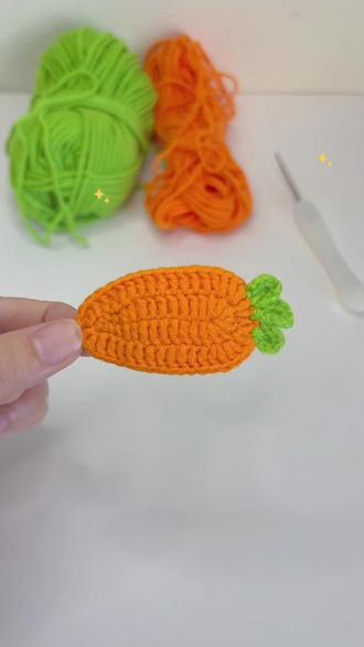 🥕发夹|适合新手入门超简单的胡萝卜发夹钩织教程#新手钩织#手工#胡萝卜钩织教程#不上班的日子