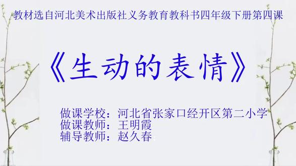 冀美版美术四下《生动的表情》河北省王老师一等奖优质课+素材