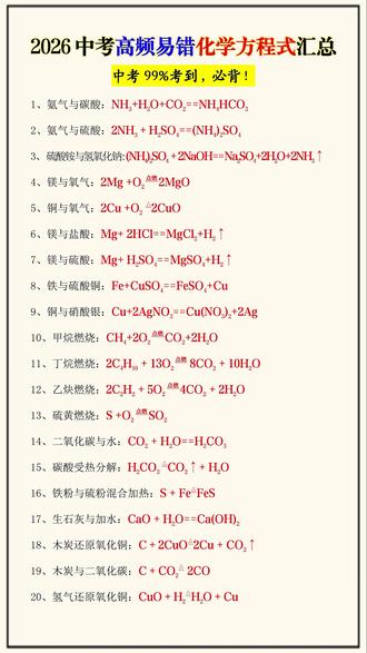 初中化学方程式是最大难点,这本初中化学知识点思维导图,将考试重点方程式标注,让初中同学能轻松应对考试。家长给孩子准备一本吧。#初中生 #初中化学 #思维导图 #化学方程式 #中考
