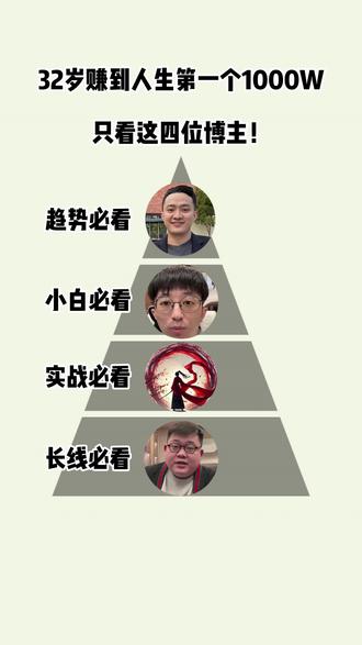 32岁赚到人生第一个1000万,只看这四位博主!#孙宇晨 #股票知识 #李一恩 #股民交流 #光模块