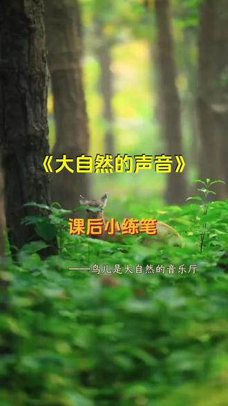 三上语文 | 《大自然的声音》课后小练笔,点亮红心❤️多读#家长收藏孩子受益 #小学语文 #小学生