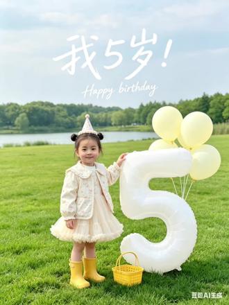 超好看的生日照写真ai指令教程来啦!!!不用再去摄像店啦!#豆包ai #豆包出大片有两把刷子 #生日照#氛围感照片 #骗你生女儿 豆包ai指令 豆包生日照ai指令