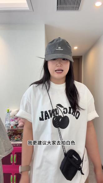 美式复古印花樱桃短袖T恤夏新品宽松慵懒感简约上衣女 #春夏搭配 #今天穿什么 #平价穿搭 #简约穿搭 #松弛感
