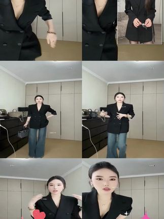 #女装西服外套#穿出自己的风格 #修身显瘦#时尚潮流穿搭   高级感设计师款轻奢腰显瘦气质小西装女黑色春秋挺阔正肩西服外套