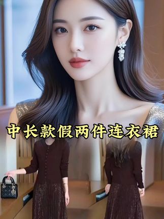 #新款连衣裙 #减龄显瘦穿搭 #假两件连衣裙 #时尚连衣裙