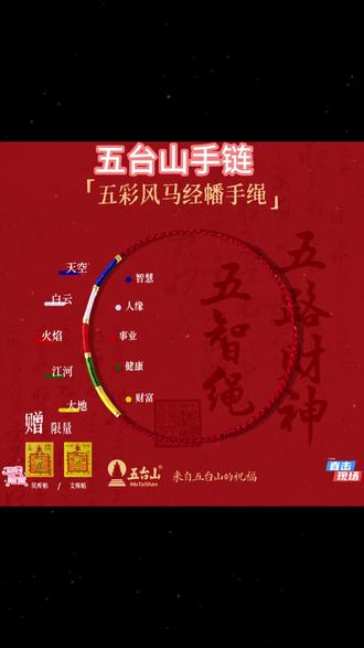 五台山五彩经幡小红绳手链 #五台山经幡手绳 #五彩经幡手工手链 #银经幡小红绳 #五台山手链经幡编织 #银经幡手绳