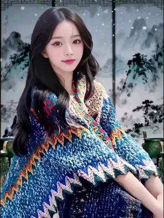 #民族风#围巾#披肩 #气质穿搭 #时尚 气质时尚百搭披肩新款民族风披风围巾