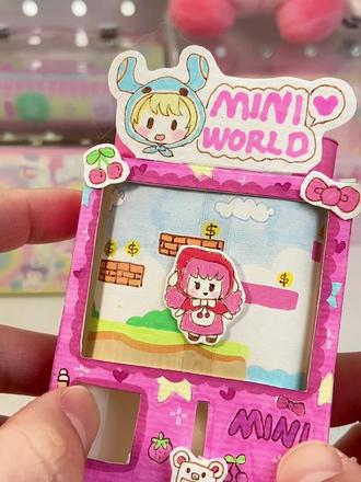 摸鱼🐟必备❗️自制闯关游戏机🤹♂️ 迷你世界闯关游戏机~#手工 #手工diy #迷你浮光激励计划 #自制玩具 #游戏周边