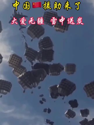 中国🇨🇳援助来了 大爱无疆雪中送碳#世界和平 #正能量 #巴勒斯坦#加沙#中国