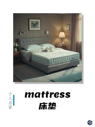 mattress 床垫 ˈmætrɪs
名词:床垫
习题:
1.I need to buy a new ________ for my bedroom.
(A) Mattress
(B) Pillow
(C) Blanket
(D) Bedframe
2.The hotel had a very comfortable ________.
(A) Mattress
(B) Pillow
(C) Blanket
(D) Bedframe
3.After years of use, the ________ developed sags and dips.
(A) Mattress
(B) Pillow
(C) Blanket
(D) Bedframe
#英语单词 #少儿单词 #高效背单词 #少儿启蒙英语 #小学英语