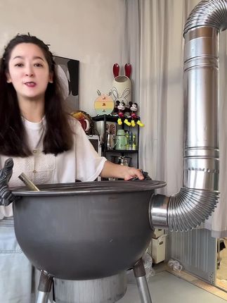 户外柴火炉#柴火炉灶新款 #柴火炉