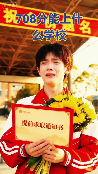 708分能上什么学校 #这份录取通知书太拿得出手了 #高考 #校园里的录取通知书时刻 #考试周进入脉动状态 #迈出健康轻盈第一步