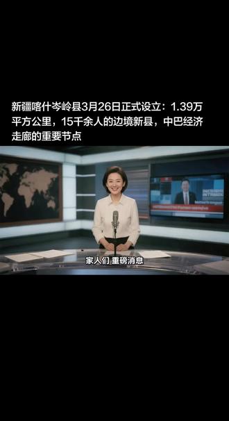 重磅消息!新疆喀什岑岭县3月26日正式设立:1.39万平方公里,15千余人的边境新县,中巴经济走廊的重要节点#武定大浪淘沙 #有趣的知识又增长了 #旅行推荐官 #新疆 #喀什 @旅游领航者(地接社)私 @新疆是个好地方 @喀什文旅