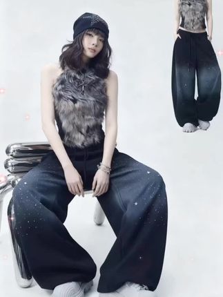 街舞潮牌烫钻星空辣妹复古长裤潮嘻哈休闲,舒适面料 50%棉质,贴肤舒适欧美潮流,随性百搭直筒 修饰腿型,显瘦效果薄款透气轻盈,时尚潮牌街舞元素,个性十足#跟着调调随性摇摆