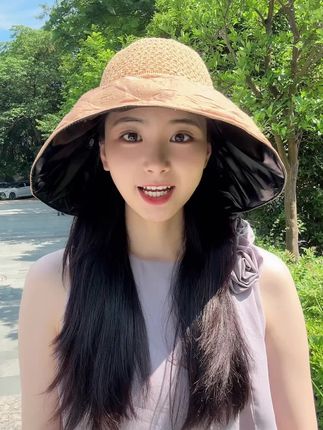 夏天出行的好伙伴,大帽檐防晒帽时尚又好收纳#防晒帽 #渔夫帽 #帽子 #旅行 #防晒遮阳
