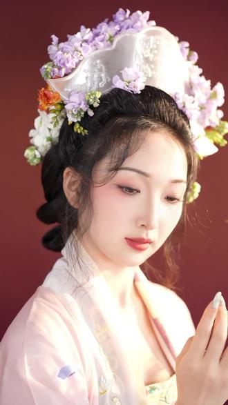 宋制花冠汉服造型详细教程来啦~#零基础学化妆#武汉化妆学校#宋制汉服造型教程