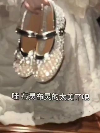 法式网面透气水钻玛丽珍单鞋夏季新款外穿软底浅口内增高芭蕾舞鞋#玛丽珍单鞋#夏季新款