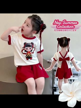 女童夏季无袖套装#高质量女ins