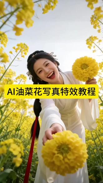 AI油菜花写真特效教程来了#剪映 9油菜花ai特效拍同款,油菜花ai特效模板 ai生成照片 油菜花拍照道具 油菜花主题拍照 #ai春日油菜花写真 #油菜花同款视频 #油菜花ai特效 你好春天的油菜花 ai生成视频 ai生成视频 #油菜花ai写真 你好春天的油菜花al 油菜花同款视频