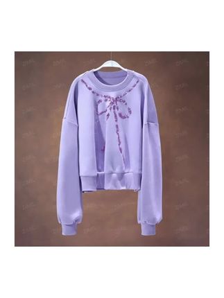 【亮哥女装】2025秋冬新品《藤萝》丁香紫珠片绣圆领卫衣6035-K1#新款分享 #好看的衣服都在这里 #新款时尚女装 #百搭