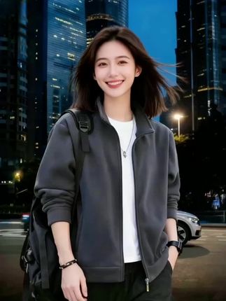 #春秋穿搭 #外套穿搭 #时尚气质穿搭 #时尚卫衣 #摇粒绒外套