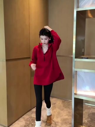 #慵懒风穿搭 #连帽卫衣 #气质穿搭 #遮肉显瘦 #不挑年龄不挑身材