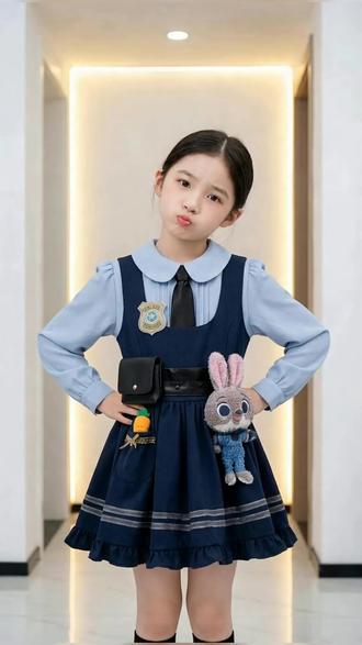 穿上朱迪警官裙,萌翻全小区!放心买,有运费险哦~ 冬天孩子怕冷?这款加绒连衣裙解决难题!还有运费险可退换哦~#疯狂动物城 #女童穿搭 #加绒保暖 #女童公主裙 #过年穿什么