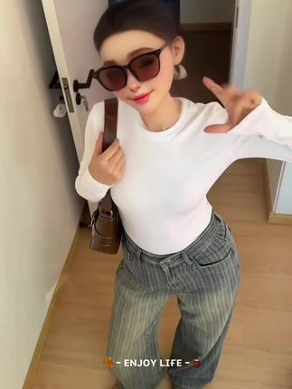#牛仔裤穿搭 #穿搭分享