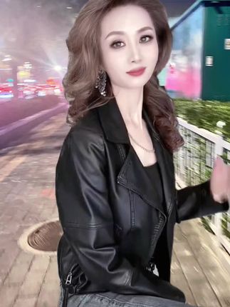 #街拍时尚穿搭 #皮衣外套搭配 #每日时尚穿搭 #皮衣搭配 #外套穿搭