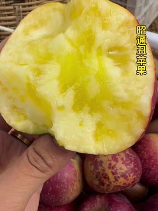 #应季水果 这个就是云南昭通的冰糖心丑苹果,它虽然长得不好看,但是真的非常好吃,吃起来脆甜多汁,嘎嘣脆的口感,一口接一口。#昭通丑苹果 #口感特别好 #新鲜采摘 #脆甜多汁 @DOU+小助手