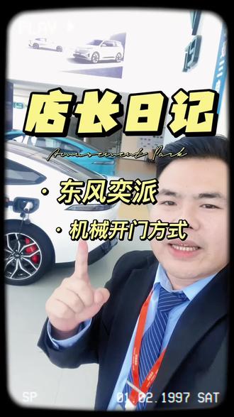 东风奕派的机械开门方式,试一下吧#汽车销售日常 #销售店长 #东风奕派 #隐藏式门把手