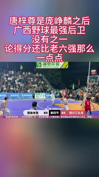 广西第一杀手唐梓尊把观众都打跑了#篮球比赛精彩瞬间 #篮球比赛热度