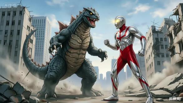 豆包不能生成奥特曼#奥特曼打哥斯拉