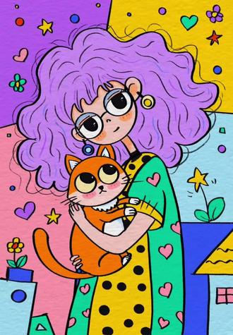 新手ipad创作全过程,模仿多巴胺女孩风格的二次创作。哈哈,持续学习中。#日常瞎画 #瞎画 #自学画画 #ipad绘画 #平板画画