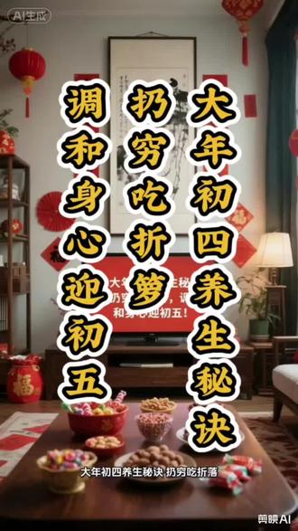 🎉大年初四养生秘诀来啦!🥳扔掉穷运吃折箩,调和身心迎初五~🧧快收藏这份新年开运指南!#春节习俗 #养生小技巧