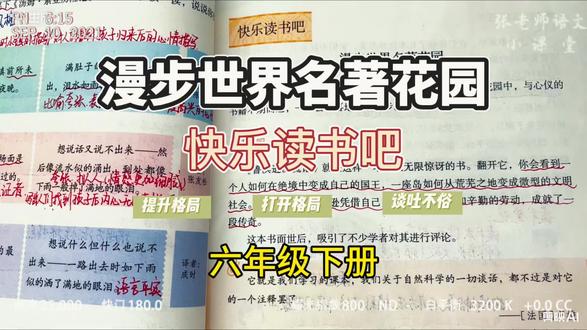 六年级下册:漫步世界名著花园,把握阅读方法,学写阅读笔记! #小学语文 #世界名著 #读书 #六年级下册语文