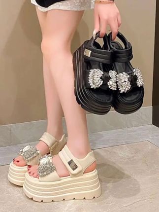 #厚底凉鞋#小个子穿搭 #厚底增高鞋 #凉鞋女 #增高鞋