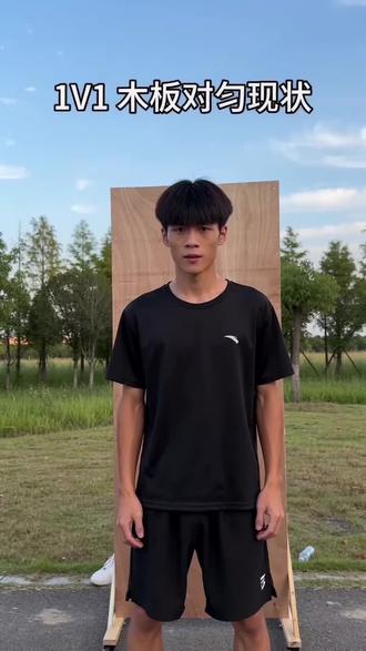 帮我生成一个视频,视频的背景上写着 1V1 木板对掏现状。然后生成在一个木板,然后木板的前面有一个人,然后木板的后面也有一个人。然然后呢,前面的那个人突然开始跳舞,手里突然变出来一个音箱,完了弯腰开始跳舞,然后嘴里唱着,大,江大海江大海,扯了扯什么就吃嗨。不会打歌学打歌,阿哥咋摆你咋摆。然后呢,木板后面另一个人呢,他看到了,完了他也跟跳。然后刚开始跳的那个人直接停止跳舞,拿出枪。拿出枪,假装的把后面那个人打死了。然后那个人配合了他一下,然后就倒地下装死。然后那个人就拿起枪往地上使劲打。然后原地消失