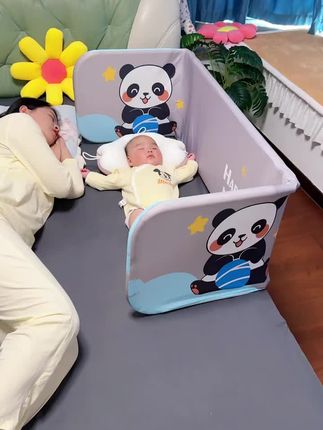 真后悔没有早点发现这个床国栏,安装太简单了,再也不怕宝宝掉下床了。#床围栏 #简易床围栏