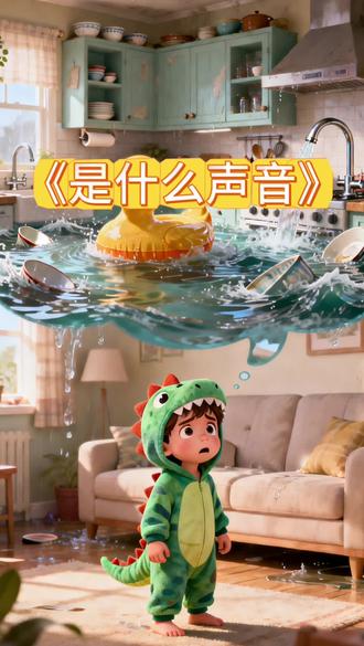 是什么声音哪,小时候你也想象力这么丰富吗#启蒙动画 #强烈推荐 #这样的萌娃你们喜欢吗 #想象力