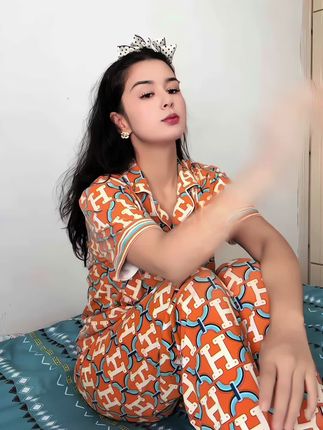 爱玛三件套睡衣#夏天该有的样子