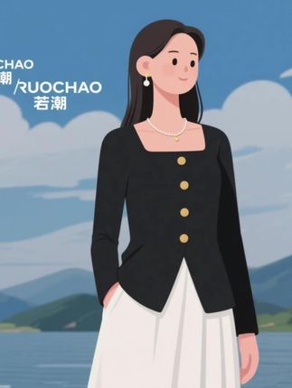 三彩大码女装2025秋新款方领罗纹T恤弹力长袖修身爱心扣胖MM#强烈推荐 #百搭上衣 #版型好看 #显瘦穿搭 #好物推荐🔥