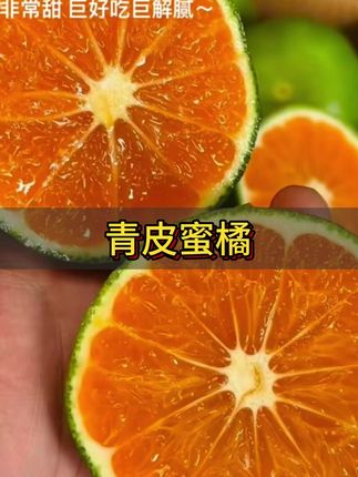 终于吃到了青皮蜜橘,还是无籽的哦!橘香浓郁,皮薄肉嫩酸甜可口!我孕期就馋这一口!#青皮橘子 #橘子 #优质农产品 #口感特别好 #当季水果