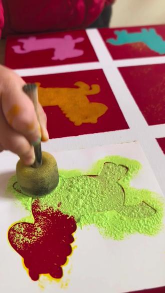 新年仪式感,和娃一起动手做新年装饰画#马年装饰画#马年#亲子手工#新年手工#新年装饰画