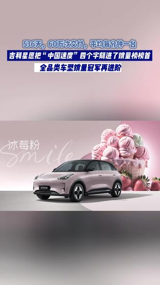 60 万交付是宠粉的开始,吉利星愿以冠军温度,重新定义小车市场的服务新标准#我们的60万星愿 #吉利星愿 #吉利星愿60万用户交付