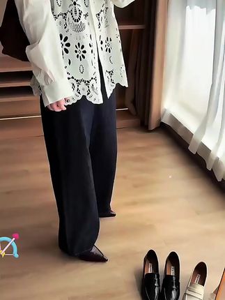 羊皮一脚蹬鞋气质小高跟粗跟尖头国潮乐福鞋百搭低跟单鞋女鞋#穿出高级感 #好穿又好搭 #高跟鞋 #女鞋 #乐福鞋