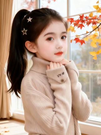 女童秋季穿搭宝藏屋~韩版针织打底衫 #女童穿搭 #韩版童装 #时尚百搭 #谁穿谁好看系列