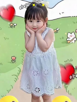 女童连衣裙夏季新款小女孩1-3岁夏装裙子公主裙背心裙儿童童装#女童连衣裙 #女童公主裙 #女童穿搭 #生女儿就要这样穿 #高品质童装