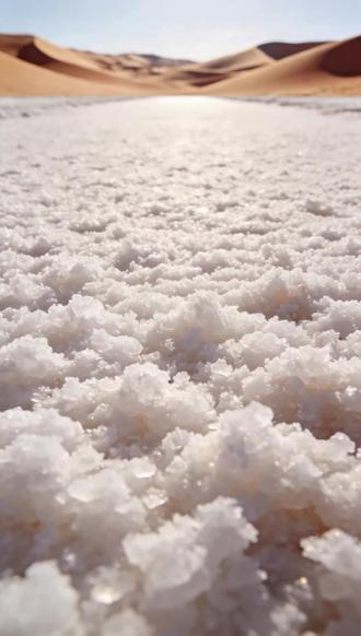 🔥沙漠盐滩为啥白得晃眼?不是雪,是盐在反光! 沙漠里的白色盐滩到底有多神奇?不是雪也不是冰,全是盐结晶反光!看完秒懂原理,见过的朋友来评论区聊聊~关注看更多地理科普#沙漠科普 #地理科普 #自然科普 #冷知识 #茶卡盐湖